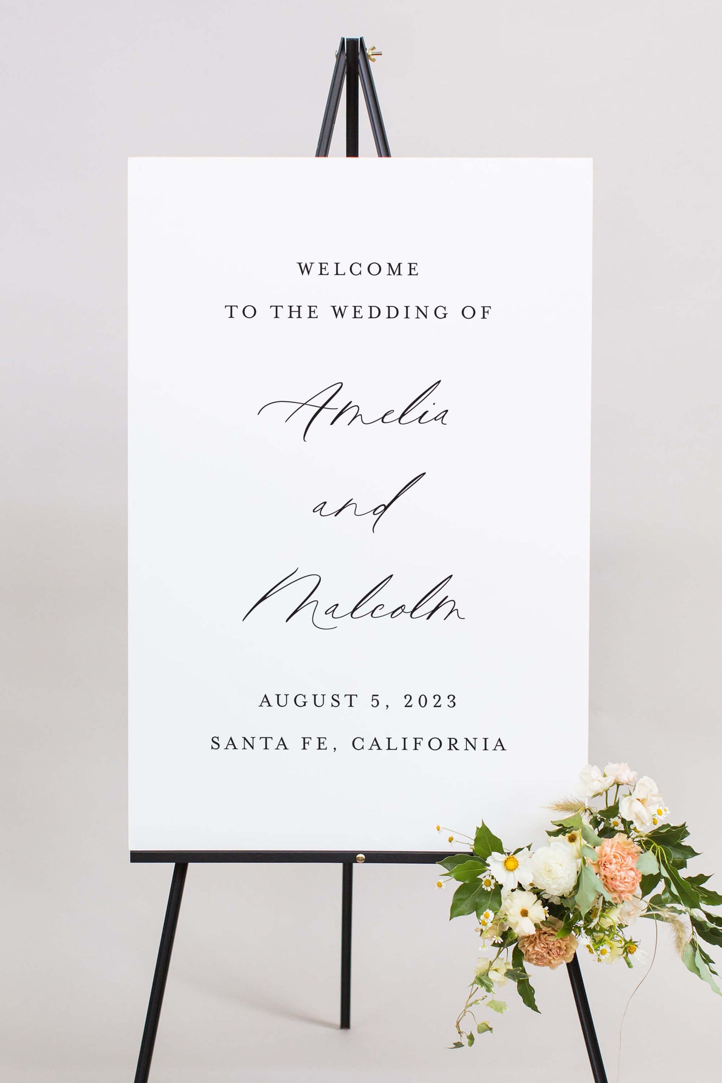 Gatorboard Wedding Welcome Sign Elegant | The Amelia