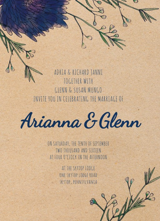 Rustic Mason Jar Flowers Wedding Invitations by Cardine C.