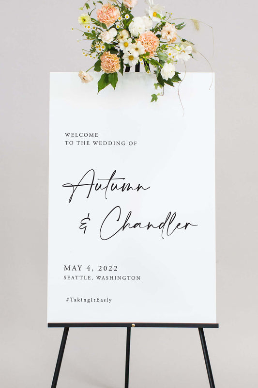 Welcome Wedding Sign Acrylic | The Autumn