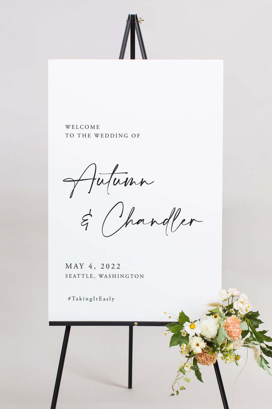 Gatorboard Welcome Wedding Sign | The Autumn