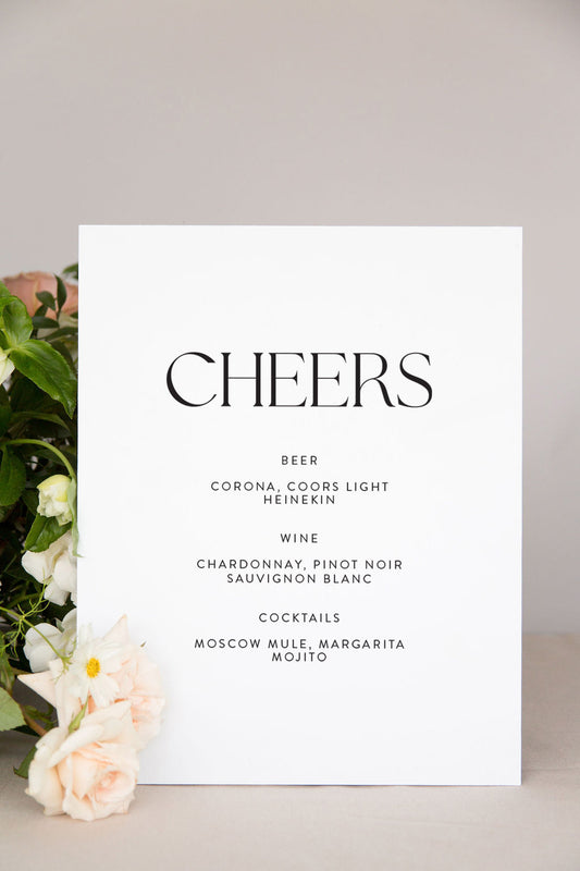 Acrylic Wedding Bar Sign | The Kayla