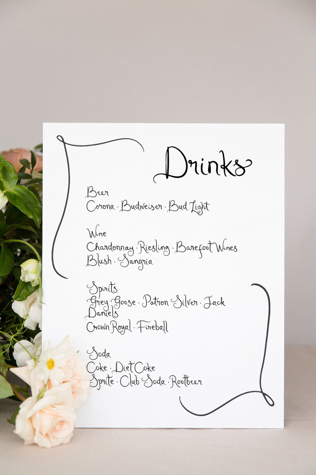 Acrylic Wedding Bar Sign | The Madeline