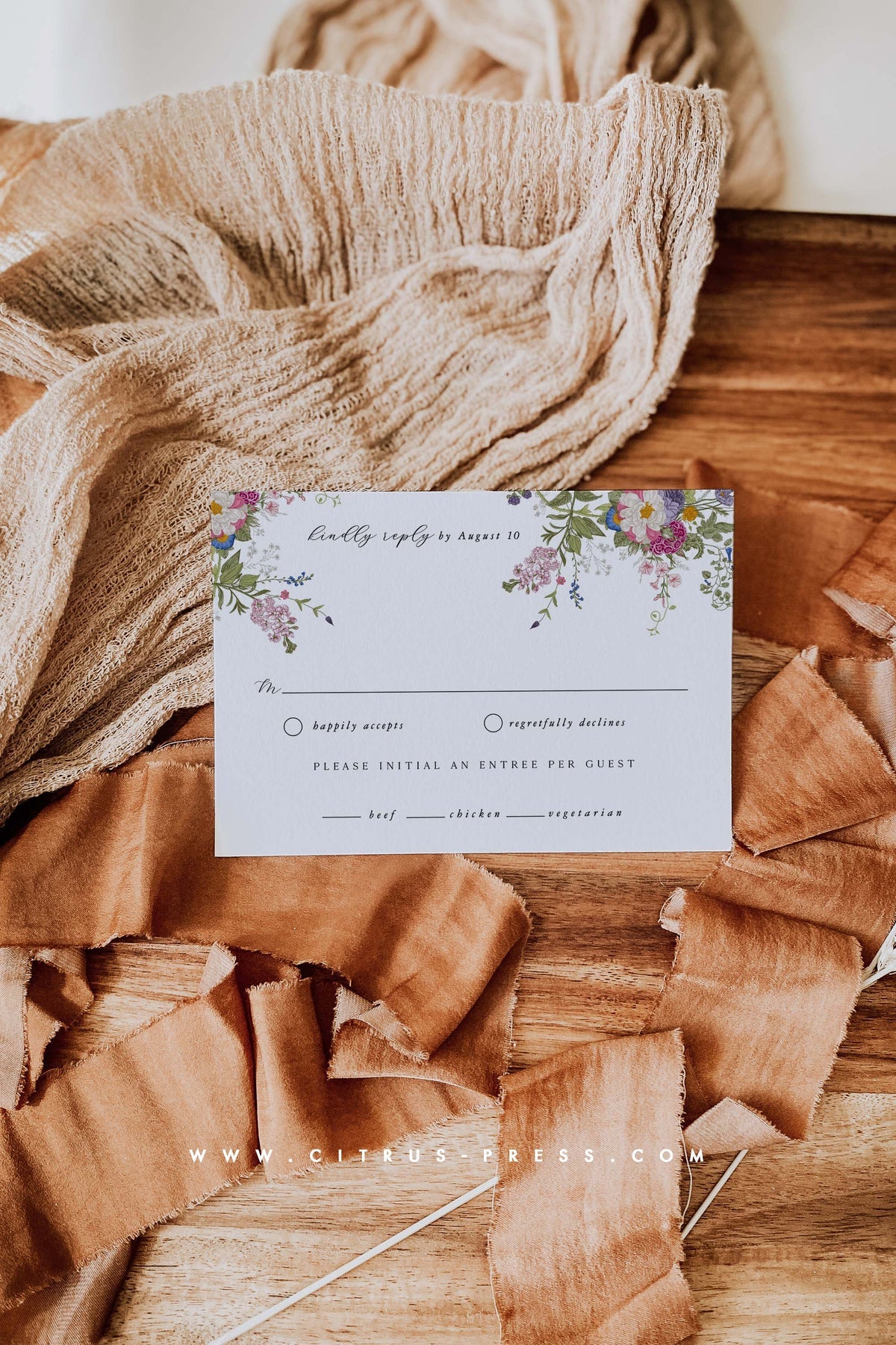Wildflower RSVP Card | Stephanie