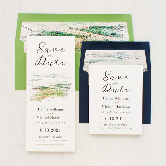 Winery Landscape Save The Dates