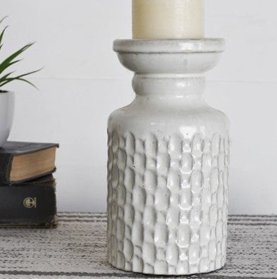 9" Boho Ceramic Candle Stand