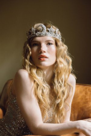 Earthbound Misfit Moon & Stars Wedding Crown No. 2331