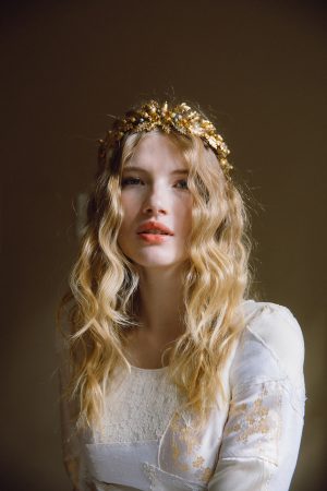 Guinevere Acorn & Oak Leaf Wedding Crown No. 2339