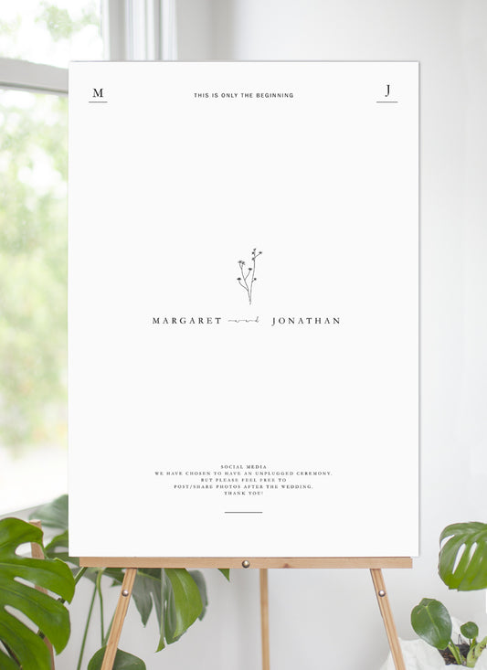 Ebb & Flow Wedding Sign by Shab M.