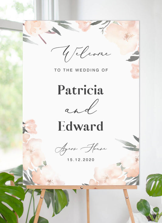 Ivory Garden Wedding Sign by Joy