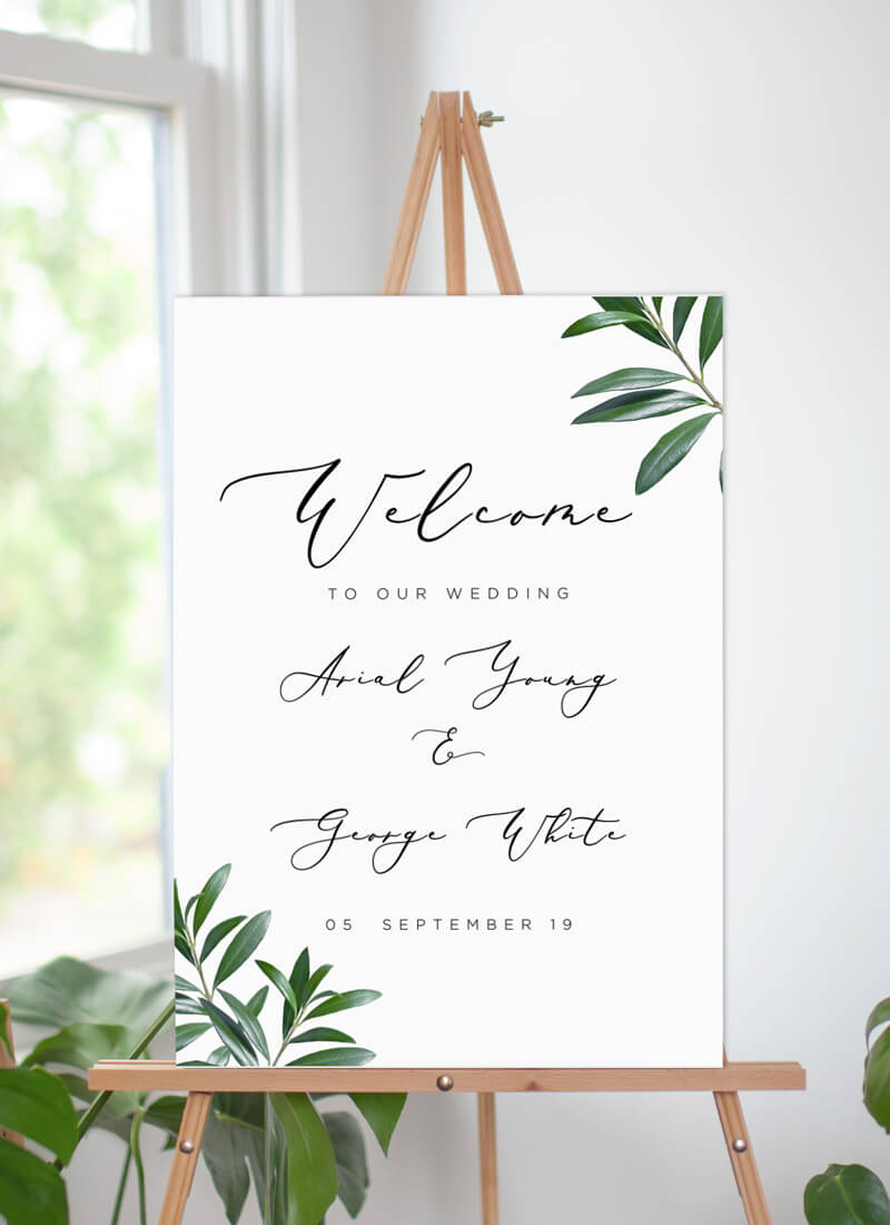Olive Wedding Sign by Stella M.