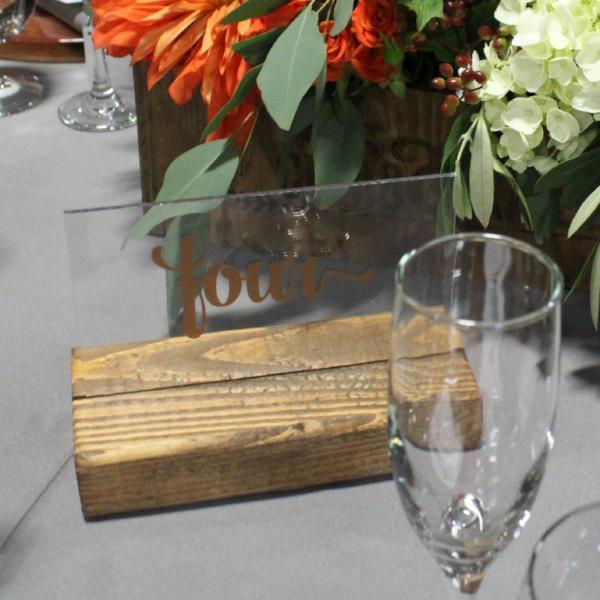 Acrylic and Wood Table Numbers