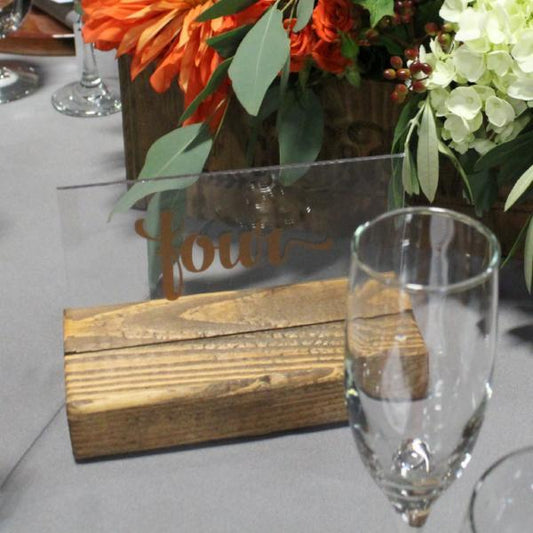 Acrylic and Wood Table Numbers