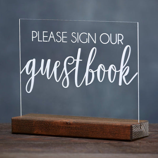 Acrylic Guest Book Table Sign