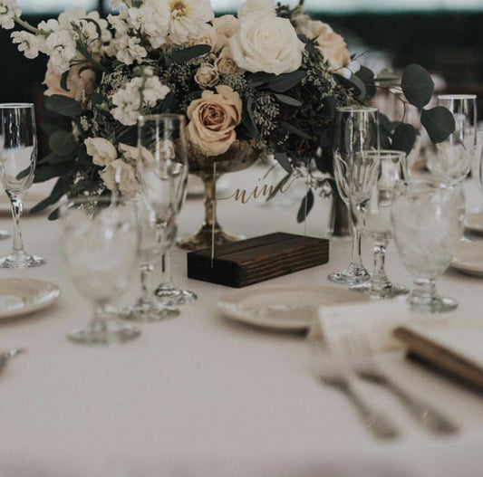 Acrylic Table Numbers with Wooden Base