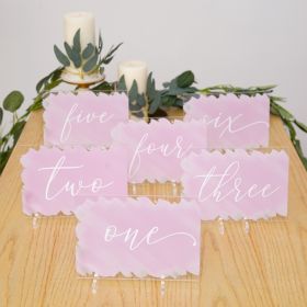 Clear Acrylic Wedding Table Sign - Welcome to Our Wedding