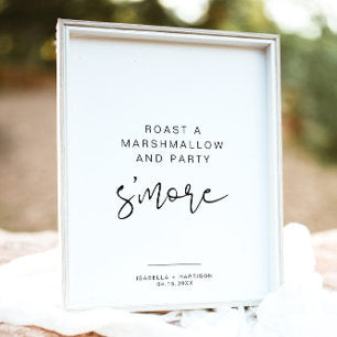 ADELLA Edgy Modern Minimalist S'mores Bar Sign