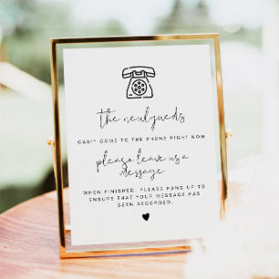 ADELLA Modern Minimalist Telephone Guestbook Sign