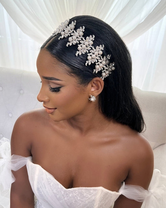 Luxurious Pearl And Crystal Headband Style No.80066