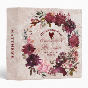 Alice in Wonderland Elegant Wedding Photo Album 3 Ring Binder