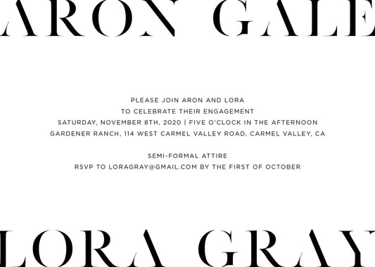 Lissom Engagement Invitations by Inggrid H.