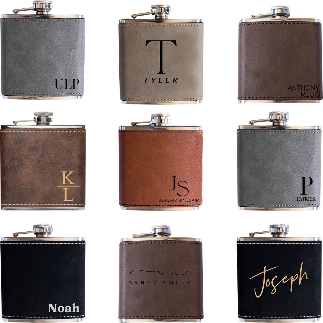 Personalized Flask Only, Groomsmen Gift. Engraved Flask
