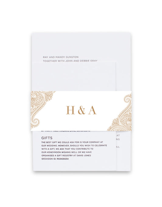 Amla Invitation Belly Band by Stella M.