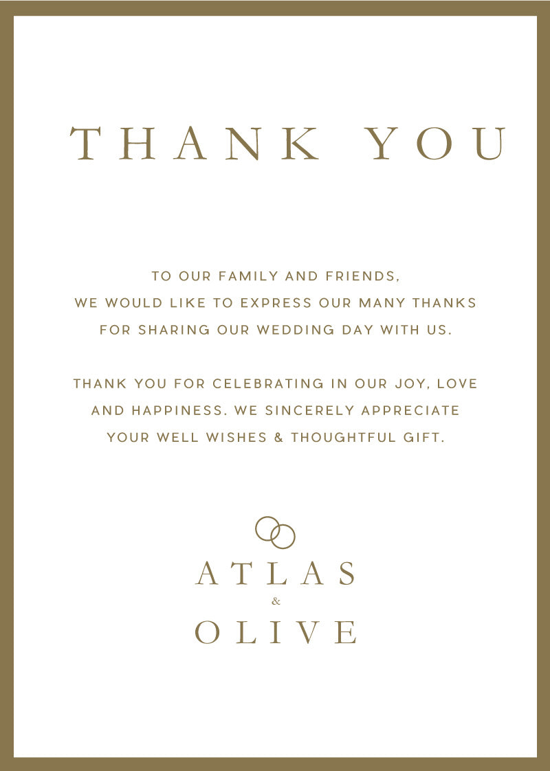 Atlas Thank You Card by Kate R.