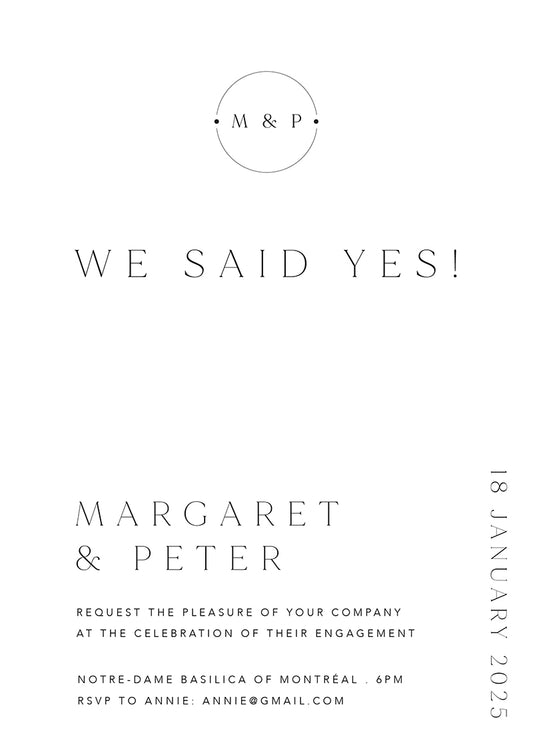 Arch Lines Engagement Invitations by Shab M.