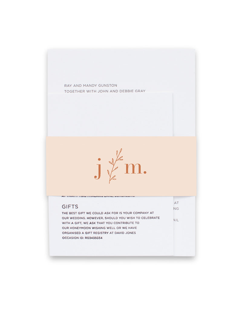 Arch Love Invitation Belly Band by Beth D.