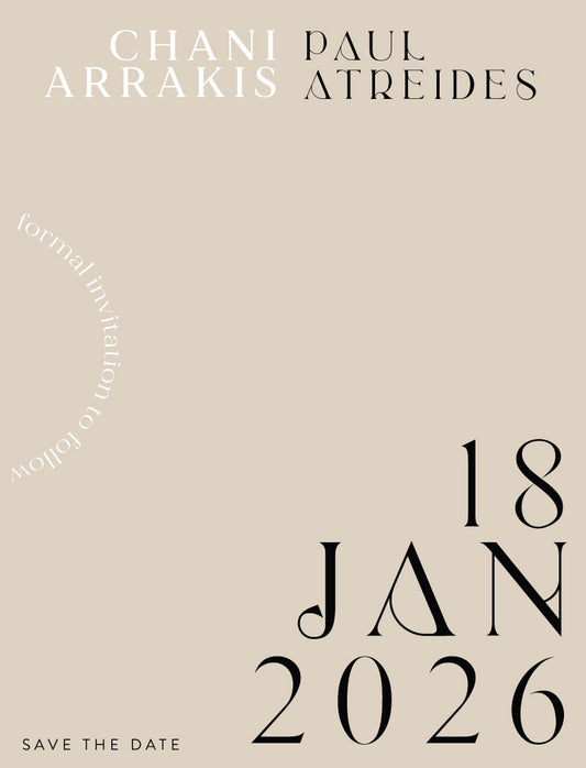 Arrakis Save The Date Cards by Shab M.