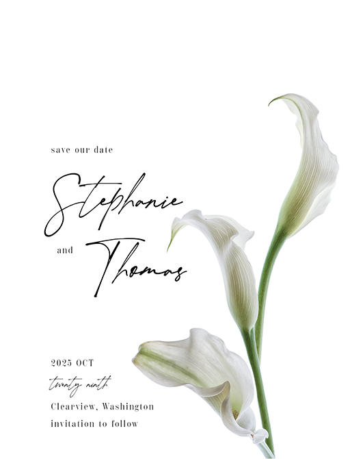 Arums Save The Date Cards by Putri N.