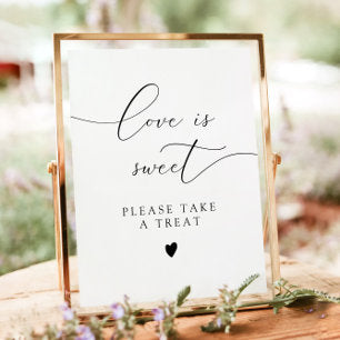 ASHER Calligraphy Love Is Sweet Dessert Table Poster