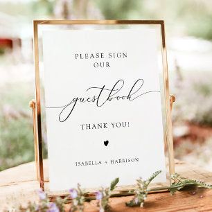 ASHER Elegant Calligraphy Wedding Guestbook Sign