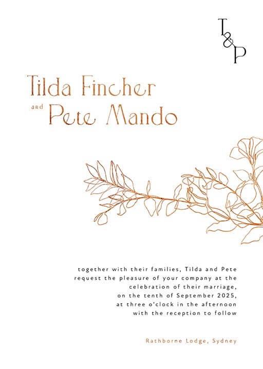 Autumn Shades Wedding Invitations by Inggrid H.