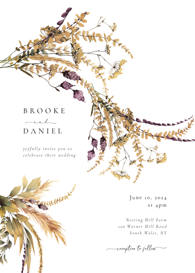 Autumn Bouqet Wedding Invitations by Putri N.
