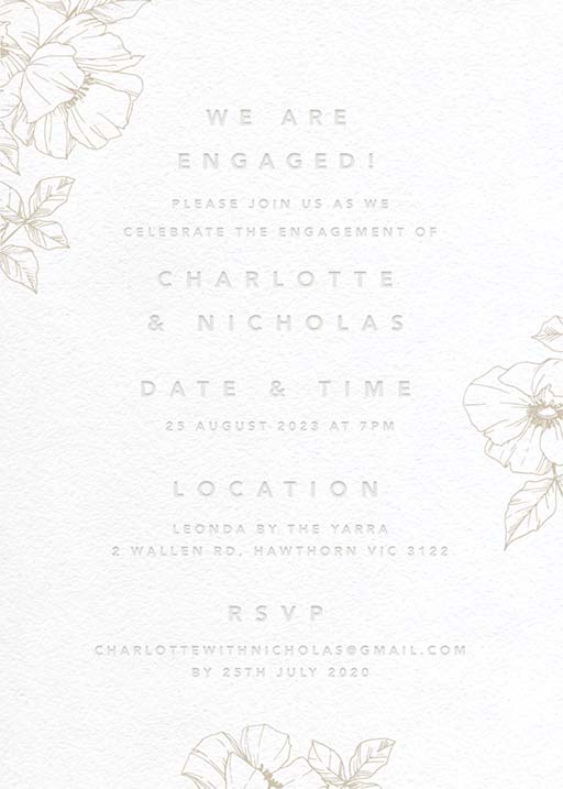 Avenir Engagement Invitations by Yunita Y.