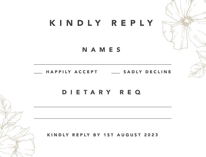 Avenir RSVP Cards by Yunita Y.