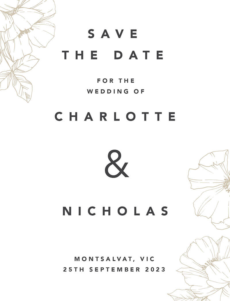Avenir Save The Date Cards by Yunita Y.