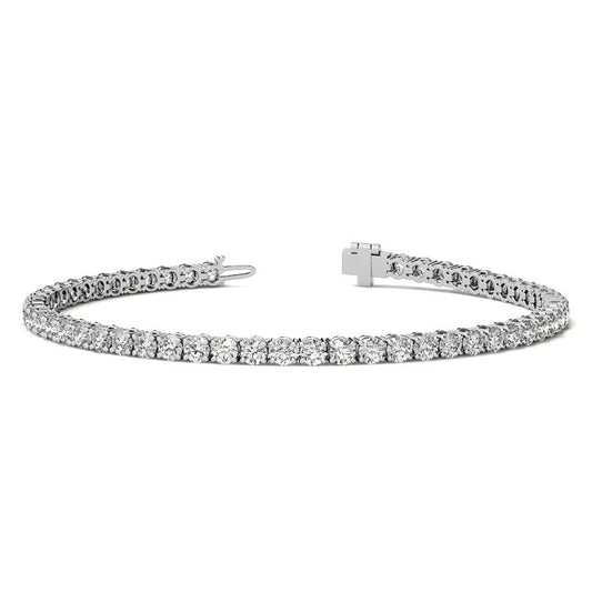 12.00 CTW Lab Grown Diamond Tennis Bracelet | G/VS AGI Certified | 14kt White or Yellow Gold