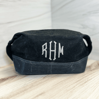 Men's Monogrammed Waxed Canvas Travel Bag