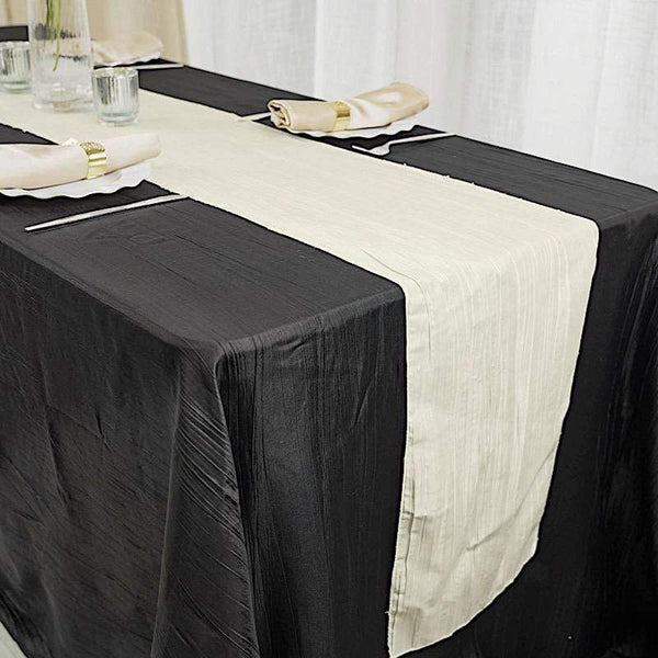 12x108 in Crinkled Accordion Taffeta Table Runner