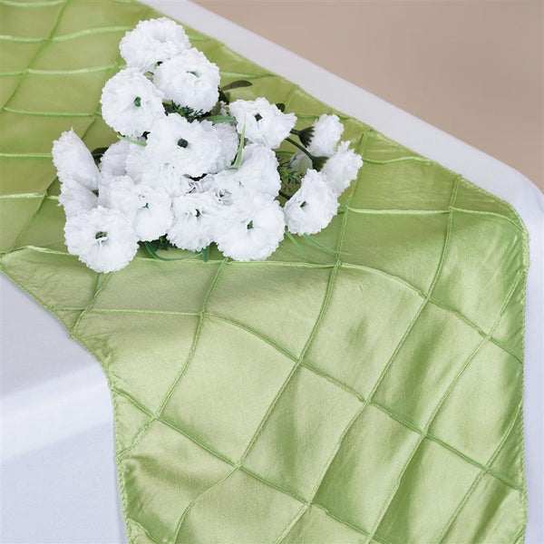 12x108 in Pintuck Table Top Runner Wedding Party Linens