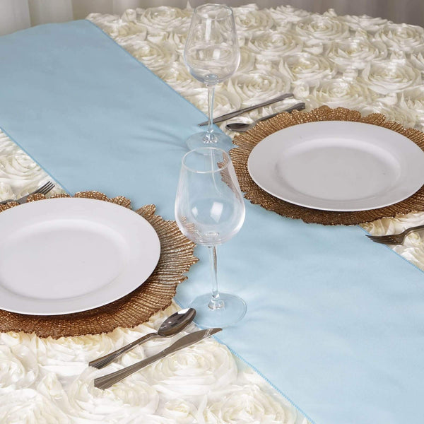 12x108 in Polyester Table Top Runner Wedding Party Linens