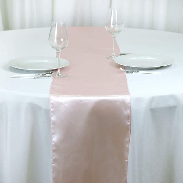 12x108 in Satin Table Top Runner Wedding Party Linens