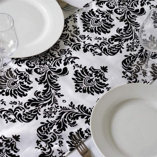 Damask Flocking Table Runner