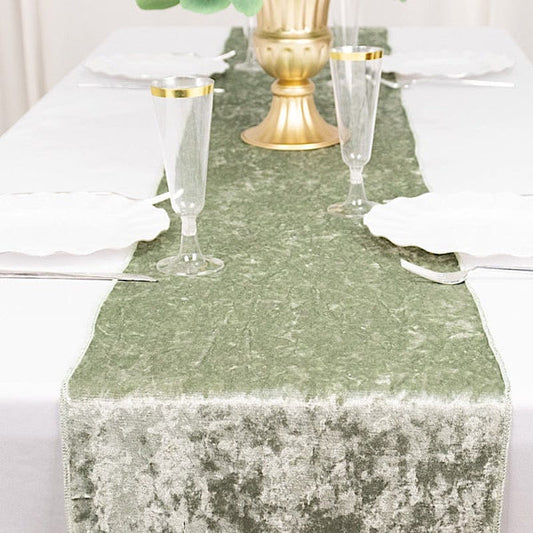 12x108 in Premium Crushed Velvet Table Runner