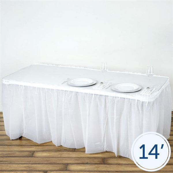 5 pcs 14 feet x 29" Plastic Table Skirts