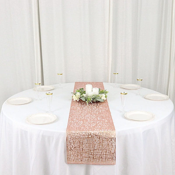 6 feet Reversible Metallic Woven Vinyl Plastic Table Runner