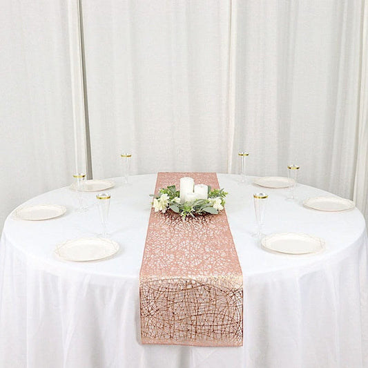 6 feet Reversible Metallic Woven Vinyl Plastic Table Runner