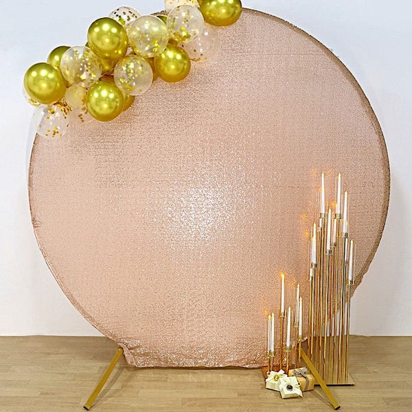 7.5 feet Metallic Sequin Round Backdrop Stand Cover